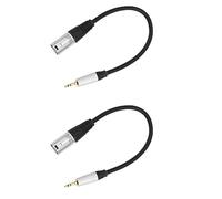 ClAZTyict 2X 0,3 Mètres 3,5 mm Mâle Jack Jack Une 3 Broches Câble XLR Stéréo Câble Stéréo Protégé pour Enregistrement Audio de Microphone
