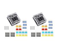 ClAZTyict 2X Bloc de Fusibles étanche à 6 Voies, avec Indicateur LED avec Boîte à Fusibles Marine Négative pour Dc12-24V Car Boat RV Truck