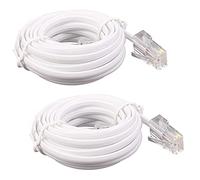ClAZTyict 2X Câble D'Extension de TéLéPhone Modulaire RJ11 6P4C à RJ45 8P4C 3 MèTres