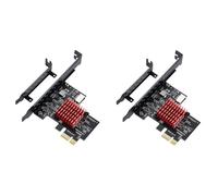 ClAZTyict 2X Carte D'Extension PCIE USB 3.1 GEN2 Type-E, 10Gbps PCI Express 3.0 1X à 20Pin Connecteur Type C du Panneau pour 10/8