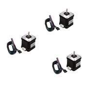 ClAZTyict 3 Pcs Nema 17 Moteur Pas à Pas 48mm Nema17 Moteur 42Bygh 2A 4 Fils (17Hs8401) Câble 1M pour Imprimante 3D CNC Moteur