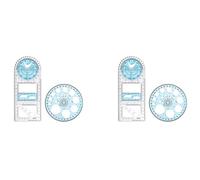 ClAZTyict 4 Pièces Règle Géométrique Multifonctionnelle Outil de Dessin de Cercle en Plastique Modèles de Rédaction Outils de Graphique Clairs