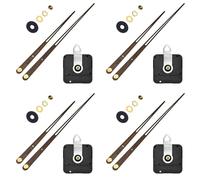 ClAZTyict 4X Mécanisme de Mouvement D'Horloge à Couple élevé Grande Horloge à Quartz Murale Longues Mains Noyer Bois Bricolage Pièces de Réparation Remplacement 31mm