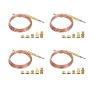 ClAZTyict 4X Thermocouple Universel pour Cuisinière à Gaz avec 20 Pièces Séries écrous Adaptateur de Thermocouple de Remplacement pour Brûleur à Gaz de Chauffage