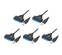 ClAZTyict 5X Câble USB Adaptateur 3 vers USB 3.0 Câble Adaptateur USB Prise en Charge du Disque Dur Ssd HDD 2,5 Pouces