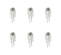 ClAZTyict 6 Pièces Séries Plantes Suspendues Artificielles Faux Eucalyptus en Pot Plante Suspendue pour Mur Chambre Maison Patio Intérieur Extérieur Décor