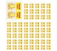 ClAZTyict 900PCS Signez Ici Onglets Signez Ici Signez Ici Autocollants Signez Ici Drapeaux avec Drapeau Flèches Distributeur, 1 Pouce (Jaune)