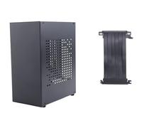 ClAZTyict A07 Mini ITX BoîTier D'Ordinateur Châssis HTPC BoîTier HôTe USB3.0 ITX BoîTier avec Câble D'Extension de Carte Graphique (A)