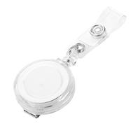 ClAZTyict Badge de cartes retractable d'identite de passe de ski transparent blanc avec codon de boucle telescopique anti-vol