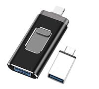 ClAZTyict Clé USB 3.0, Fonction 4 en 1, Clé Photo MéMoire 64G, MéMoire D'Extension pour Micro-USB/Android/iOS/Type C/OTG