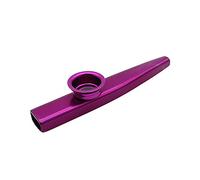 ClAZTyict Kazoo Flute en Alliage D'Aluminium Metal avec 5 Pieces Cadeaux Flute Diaphragme pour Enfants Amateurs de Musique-Violet