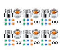 ClAZTyict Lot de 48 Réducteurs de Débit de Douche, Limiteur D'Eau, Filetage 1/2 Pouce Taille 4, 6 et 9 L/Min pour économiser Dans La Salle de Bain