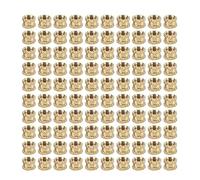 ClAZTyict M3 x 3 mm Filetage en laiton molete filete Inserer des ecrous d'encastrement 100 PCS