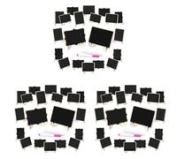 ClAZTyict Mini Signe Tableau Noir 60 étiquettes de Nourriture pour Le Buffet Partie, Petits Signes de Tableau de Craie en Bois avec Support de Chevalet pour les étiquettes de Nourriture