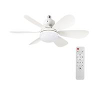 CLBDRESS 20" Petit ventilateur de plafond avec lumière, LED 40W 6 vitesses dimmable, 200-2000LM + 3 températures de couleur 3000-6000K, télécommande montage bas profil pour chambre cuisine buanderie