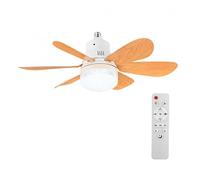 CLBDRESS 20" Petit ventilateur de plafond avec lumière, LED 40W 6 vitesses dimmable, 200-2000LM + 3 températures de couleur 3000-6000K, télécommande montage bas profil pour chambre cuisine buanderie