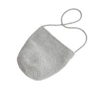 CLBDRESS Femmes PVC Polyvalent Crochet Seau Pack Boho Paille Couleur Unie | Sac à main seau en soie brillante, couleur unie, grande capacité, élégant, tissé à la main, pour vacances à la plage