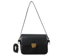 CLBDRESS Grand Sac PU Bandoulière Élégant Couleur Unie | Sac à bandoulière chic et polyvalent en cuir PU, grande capacité, bretelles réglables, sac messager rétro et tendance