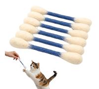 CLBDRESS Jouet Chat Coton-Tige, Gros Bâtons à Mâcher pour Chatons à la Cataire, 6 Pièces Mignon Jouet Coton-Tige pour Ennui Intérieur, Bâtons de Coup Pied Interactifs Durables