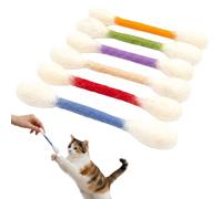 CLBDRESS Jouet Chat Coton-Tige, Gros Bâtons à Mâcher pour Chatons à la Cataire, 6 Pièces Mignon Jouet Coton-Tige pour Ennui Intérieur, Bâtons de Coup Pied Interactifs Durables