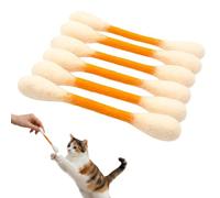CLBDRESS Jouet Chat Coton-Tige, Gros Bâtons à Mâcher pour Chatons à la Cataire, 6 Pièces Mignon Jouet Coton-Tige pour Ennui Intérieur, Bâtons de Coup Pied Interactifs Durables