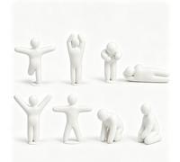CLBDRESS Set de 8 Figurines Meccha Chameleon imprimées en 3D - Miniatures Non peintes en Plusieurs Poses, kit de modèle en PLA Reptile DIY à Peindre, pour déco & soirée Jeux en Famille