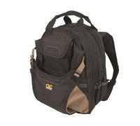 CLC Work Gear 1134 Sac à dos à outils de charpentier 44 poches avec soutien dorsal rembourré, noir