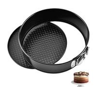 ClcIosis Moule à gâteau, rond, 15,2 cm, avec revêtement antiadhésif, fond amovible pour un démoulage facile, convient pour la cuisson des gâteaux (noir)