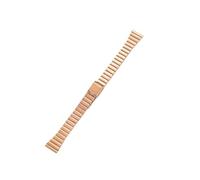 CLCLGOKKOH One-bead Curved Bamboo Stainless Steel Watch Metal Ladies Small Watch Strap(A,10mm)