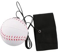 Cldaisy Balle de baseball blanche pour poignet de 6,9 cm, sport sur une corde, bracelet rebondissant en caoutchouc sur corde élastique, balles de réaction sportives pour exercice du poignet ou balles