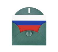 CLDBMD Carte de vœux vert foncé avec imprimé drapeau russe, parfaite pour la Saint-Valentin, un anniversaire de mariage et des invitations de fête