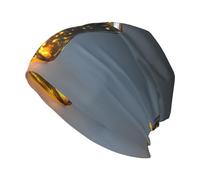 CLDBMD Fireflies in The Stars Bonnet tricoté tendance pour adulte - Doux, confortable et respirant Noir