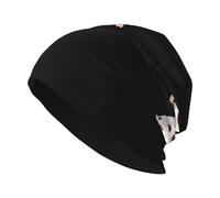 CLDBMD Little Monster's Bonnet tricoté tendance pour adulte Motif maison champignon Noir