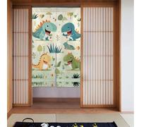 CLDBMD Lot de 2 rideaux en tissu avec imprimé de petits bébés dinosaures - 86,4 x 142,2 cm - Tissu lisse et ne se froisse pas facilement