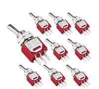 CLDIY Lot de 10 interrupteurs à bascule ON/ON 2 positions 3 broches SPDT Mini Micro AC 250 V/1,5 A 120 V/3 A