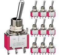 CLDIY Lot de 10 interrupteurs à bascule SPDT à 3 broches AC 5 A/125 V 2 A/250 V 3 broches pour tableau de bord de voiture