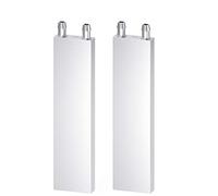 CLDIY Lot de 2 blocs de refroidissement à eau en aluminium - Dissipateur thermique pour PC, ordinateur, processeur graphique, tête endothermique - Argenté - 40 mm x 200 mm x 12 mm