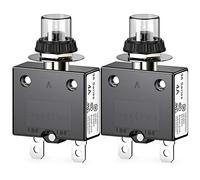 CLDIY Lot de 2 disjoncteurs thermiques série 98 4 A 125/250 VAC pour disjoncteur avec bornes de connexion rapide et couvercle de bouton étanche 32 V CC