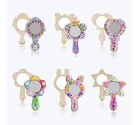 CLDURHGE 20 Pièces Miroir en Bois de Bricolage, Miroir Princesse en Bois, Loisirs Créatifs pour Enfants pour La Peinture à Faire Soi-Même, Les Décorations de Bureau, L'artisanat (Couleur du Bois)