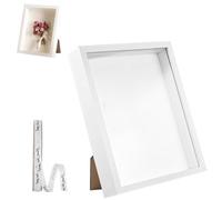 CLDURHGE Cadre 3d Profond avec Vitre, Cadre Profond avec Vitre Pour Objet - Cadre D Magnifique et Profond avec Cornice Bianca, Compatible avec Cadre X et Quadri Con Cornice