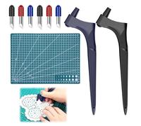 CLDURHGE Ensemble d'outils de coupe d'artisanat 9 pièces Outils de coupe d'artisanat Lames rotatives à 360 degrés