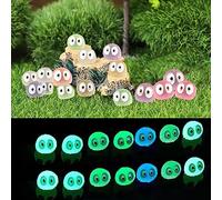 CLDURHGE Lot de 35 Accessoires de Jardin féeriques Assortis Figure Esprits de la forêt Brillent dans Le Noir Arbre Elfe Anime décoratif Kodama Décoration de Jardin Décoration de Pot de Jardinage