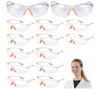 CLDURHGE Lunettes de Protection de Haute Qualité - Convient pour le travail, le laboratoire, le nerf, le sport - Lot de 14 Lunettes de Protection Confortables et Robustes