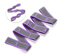 CLDURHGE Sangle d'exercice, Ceinture de Yoga avec 8 Anneaux Sangle de Yoga, Élastique Bande de Resistance, Bandes Élastique D'exercice pour Kinésithérapie, Yoga, Pilates