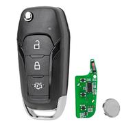 Clé 433 MHz 3 boutons Ford Ranger Fiesta Focus Fusion Mustang Transit Connect Custom MK8 KA Tourneo Mondeo Edge Key ID47 (49 puces) HU101 Lame