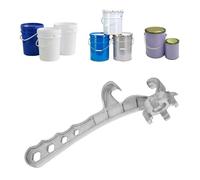 Clé à Bonde et Outil Ouverture de Seau, 3 en 1 Outil de Retirer Couvercles de Fûts en Alliage Aluminium, Clé à Bonde pour Fûts et Outil de Levage de Couvercles pour Fûts de 5 à 55