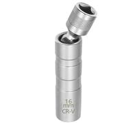 Clé à Bougie Magnétique Universelle 14mm/16mm, Douille Longue 3/8 Pouces CR-V, 12 Pans, Outil de Retrait pour Réparation Automobile, Clé à Allumage Magnétique