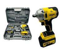 Clé à choc sans fil 20V NEMURA - 2 Batteries 3Ah - Chargeur rapide - Mallette - 4 douilles