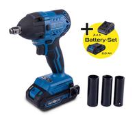Clé à choc sans fil BC-IW350-X - 1/2"" brushless 180Nm/350Nm 3600 bpm +3 douilles - SCHEPPACH 20V IXES - Batterie 2Ah + chargeur 2.4A