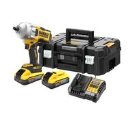 Clé à chocs 18V XR 1/2' - DEWALT - avec 2 batteries 5 Ah - chargeur - coffret - DCF961H2T-QW